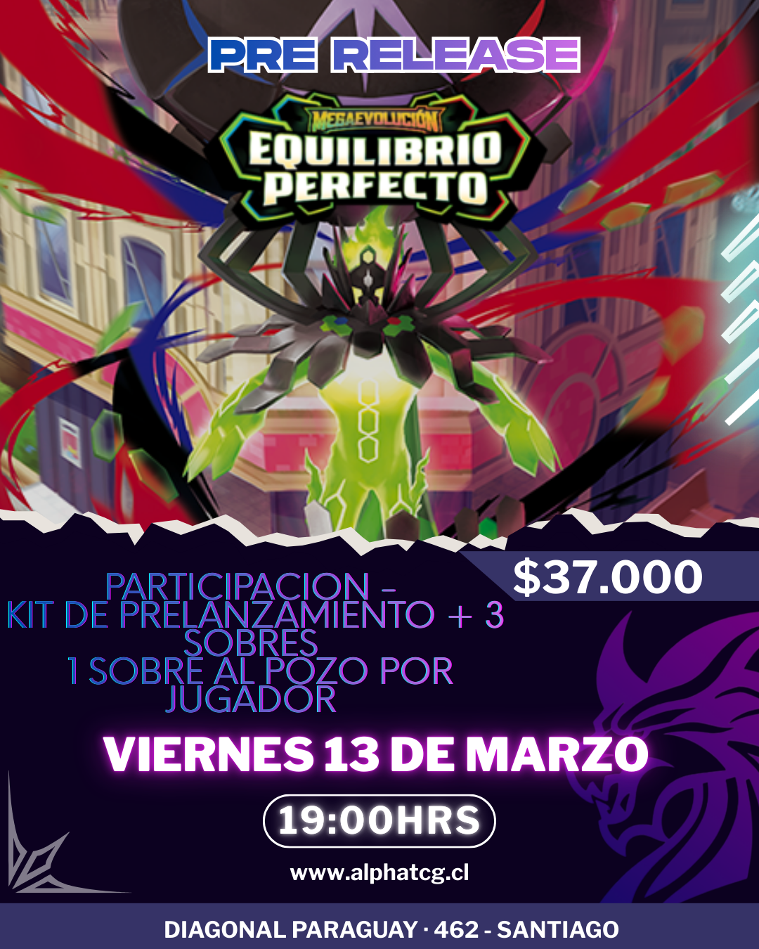 Pre Release Pokémon TCG – Mega Evolución: Equilibrio Perfecto